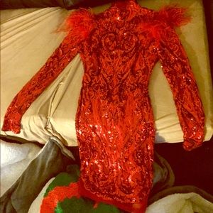 Sequin Red Dress